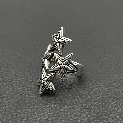 ODEK复古纳瓦霍四叠星戒指cody sanderson风格星星指环男士霸气