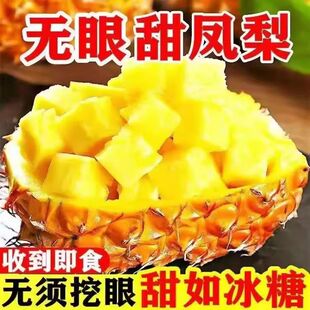 海南金钻凤梨台农17号手撕菠萝新鲜水果生鲜特大整箱包邮送礼特产