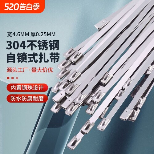 自锁式不锈钢扎带304材质