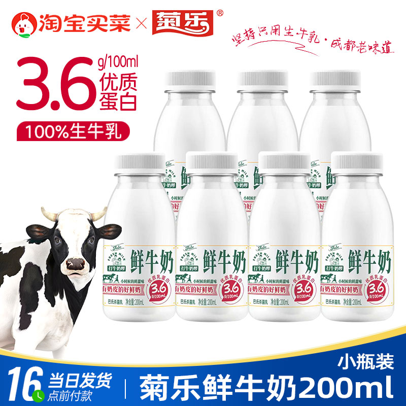 菊乐低温鲜牛奶3.6g蛋白