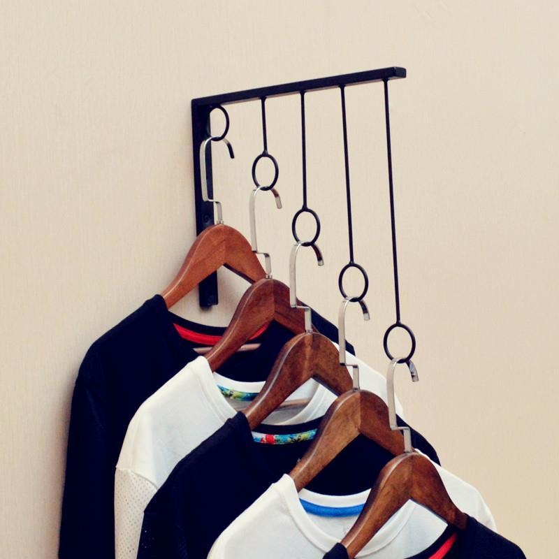 服装展示货架服装店铁艺上墙挂钩挂衣架正挂多件挂点挂吊挂衣服架