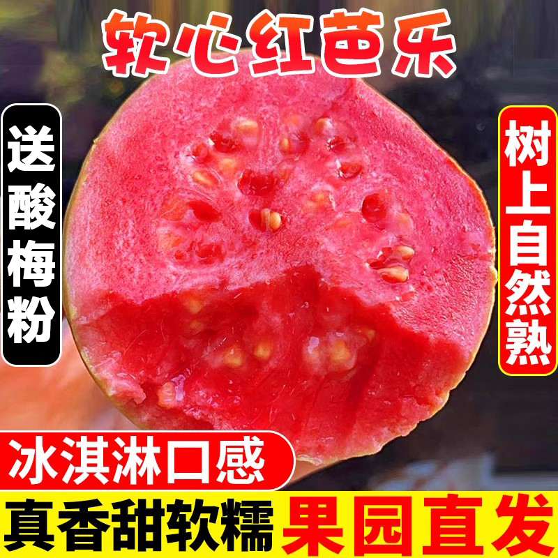 红心芭乐软糯香甜新鲜大果包邮