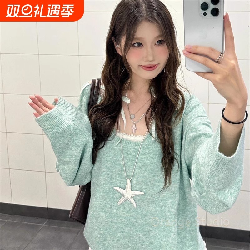 夏日银色不规则海星项链甜酷亚文化辣妹五角星锁骨链夸张十字架