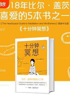 正版书籍十分钟冥想安迪普迪科姆著比尔盖茨的入门书《原则》作者瑞达利欧推崇孙思远正念老师清流推荐心理静心生命清醒注意力训练