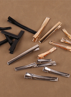 diy头饰配件方夹发夹鳄鱼夹发饰配件蝴蝶结夹子压夹边夹鸭嘴夹10