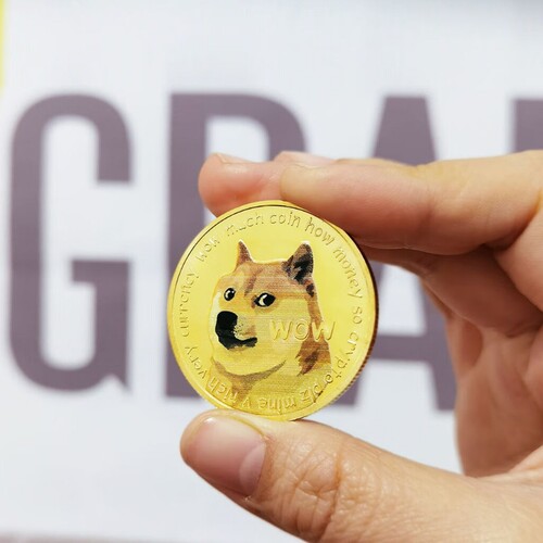桌面摆件狗狗币硬币收藏立体浮雕纪念币幸运币虚拟币金属多规格