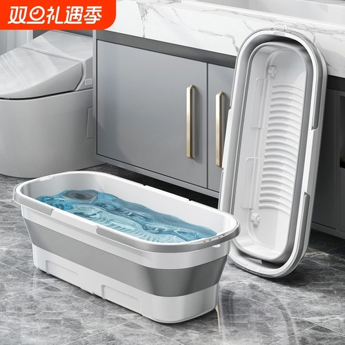 【折叠水桶】白色雪尼尔免手洗平板拖把地板干湿两用大号拖地神器