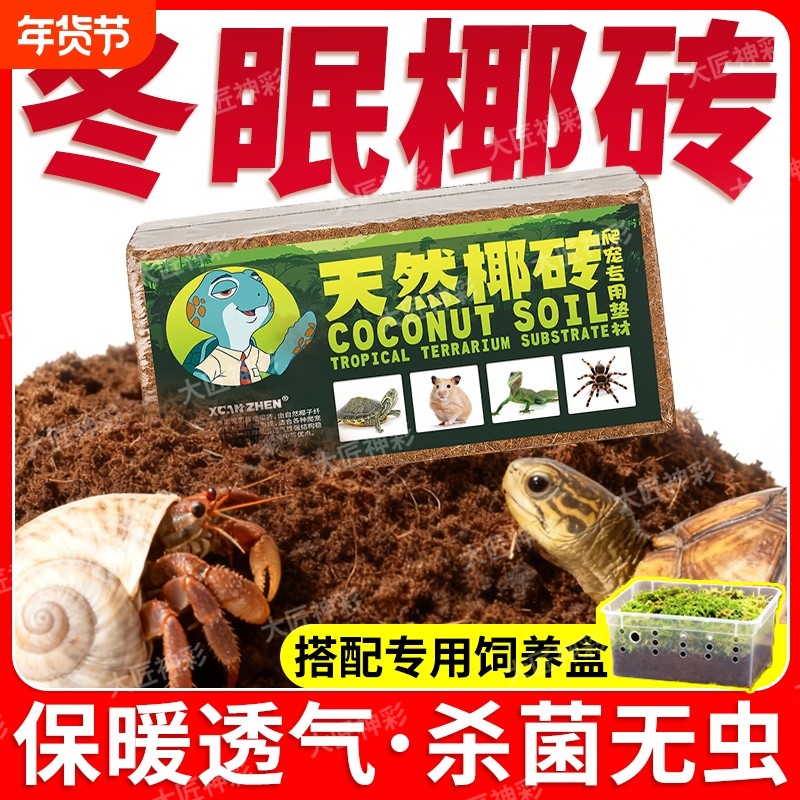 椰砖乌龟冬眠专用椰土箱陆龟蜥蜴爬宠饲养盒沙子苔藓过冬装备蜘蛛,宠物/宠物食品及用品,爬宠缸/箱,淘宝优惠券,粉丝福利购,淘宝优惠卷