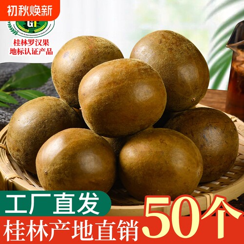 罗汉果干果正品广西桂林永福特产批发花果茶胖大海泡茶大果散装