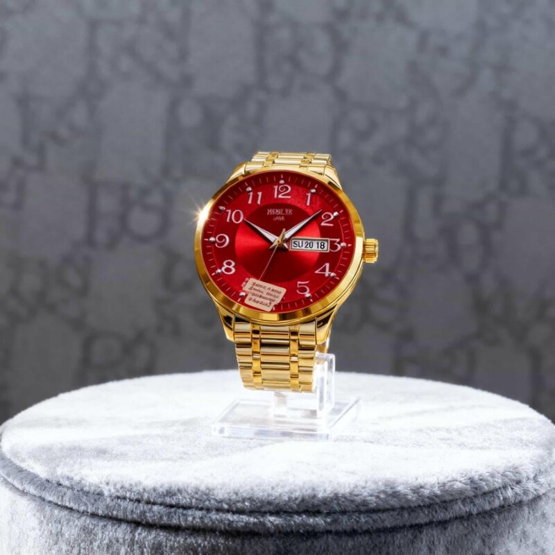 正品瑞士2024新款手表男士全自动机械风防水精钢带双日历男表夜光