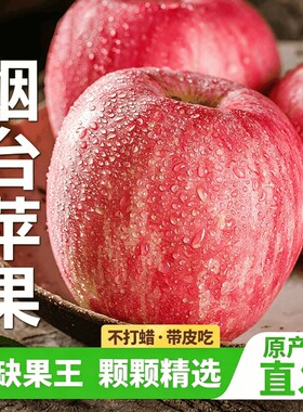 正宗山东烟台红富士苹果新鲜水果应当季整箱冰糖心5斤10包邮现摘