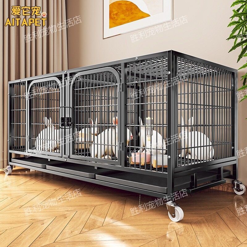 大空间兔子笼猫笼子繁殖笼宠物繁育笼猫舍狗笼带隔断