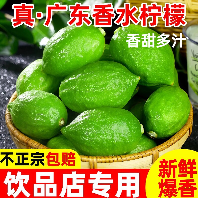 广东香水柠檬皮薄多汁无籽大果一级果新鲜当季水果奶茶店专用现摘