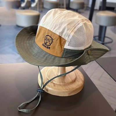 儿童户外防晒遮阳帽子春夏薄款男女宝宝大檐露营出游速干太阳帽夏