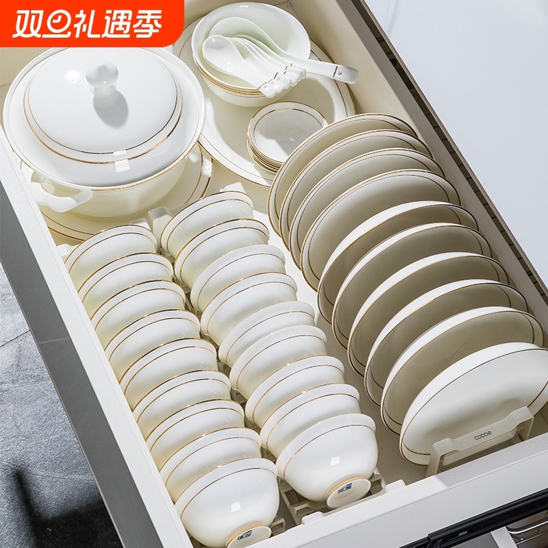 碗家用2025新款餐具套装陶瓷骨瓷碗碟轻奢高级感碗盘碗筷乔迁新居
