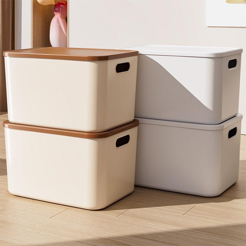 杂物收纳盒家用桌面零食塑料长方形收纳筐整理盒厨房置物储物盒子