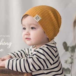 宝宝毛线帽春秋薄款儿童套头帽男童针织女秋夏季秋款卡通婴儿帽子