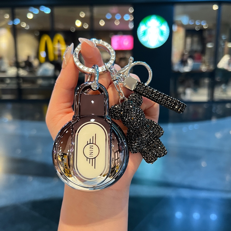 适用宝马mini钥匙套迷你countryman女cooper包f54f55f56F60车壳扣