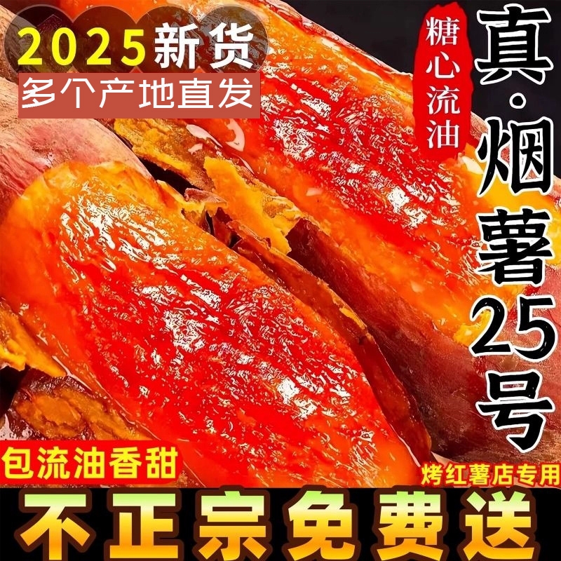 山东烟薯蜜薯红薯25号糖心新鲜10斤番薯农家沙地烤地瓜农科院山芋