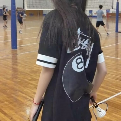 潮牌Stu短袖t恤运动健身篮球8球骰子跑步斯图西上衣男女外贸纯棉