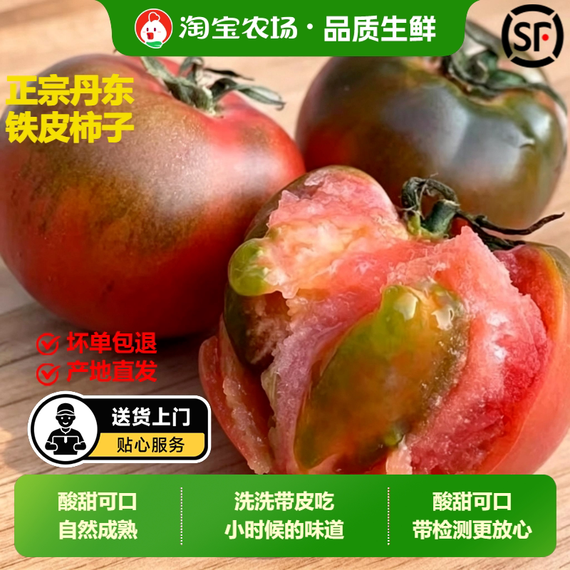 顺丰包邮正宗铁皮草莓柿子新鲜当季西红柿生吃水果东北番茄自然熟