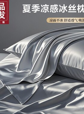 丝绸般奢华冰丝凉感枕套