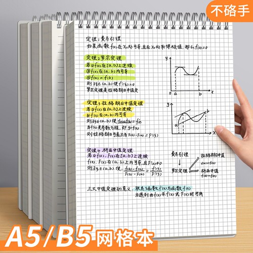 上翻线圈笔记本方格本横线本