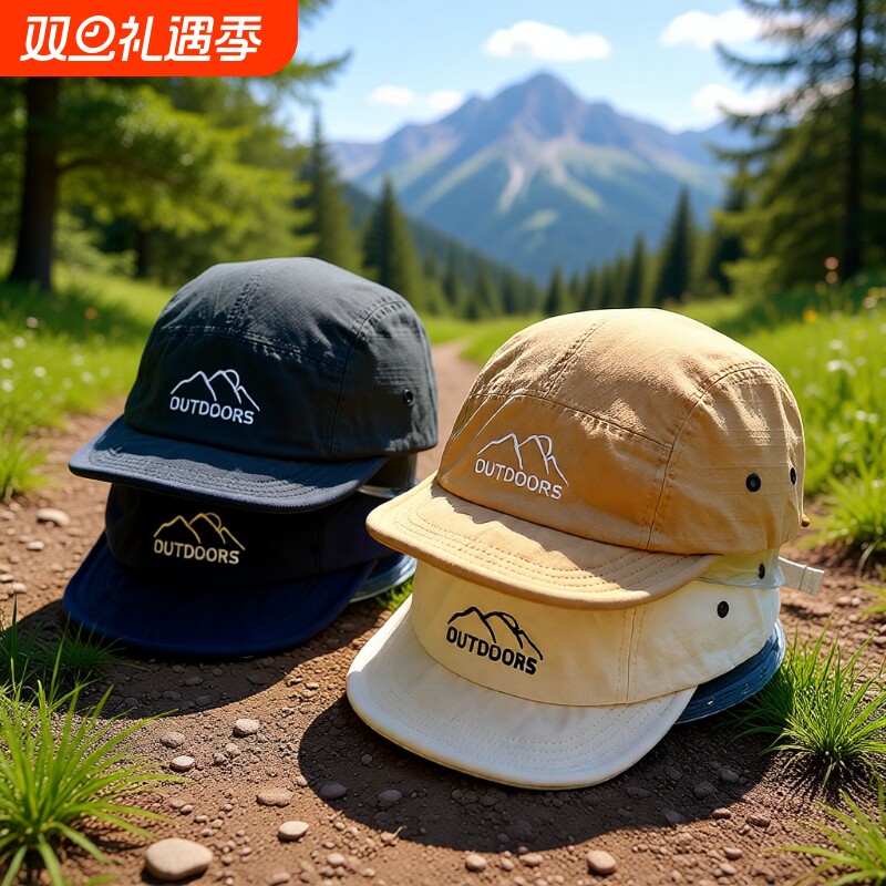 前进帽五片短帽檐学生帽子女街头软檐日系遮阳帽棒球户外鸭舌帽男