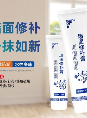 补墙膏墙面修补白色防水防潮防霉墙体修补外墙窟窿裂缝家用免漆膏