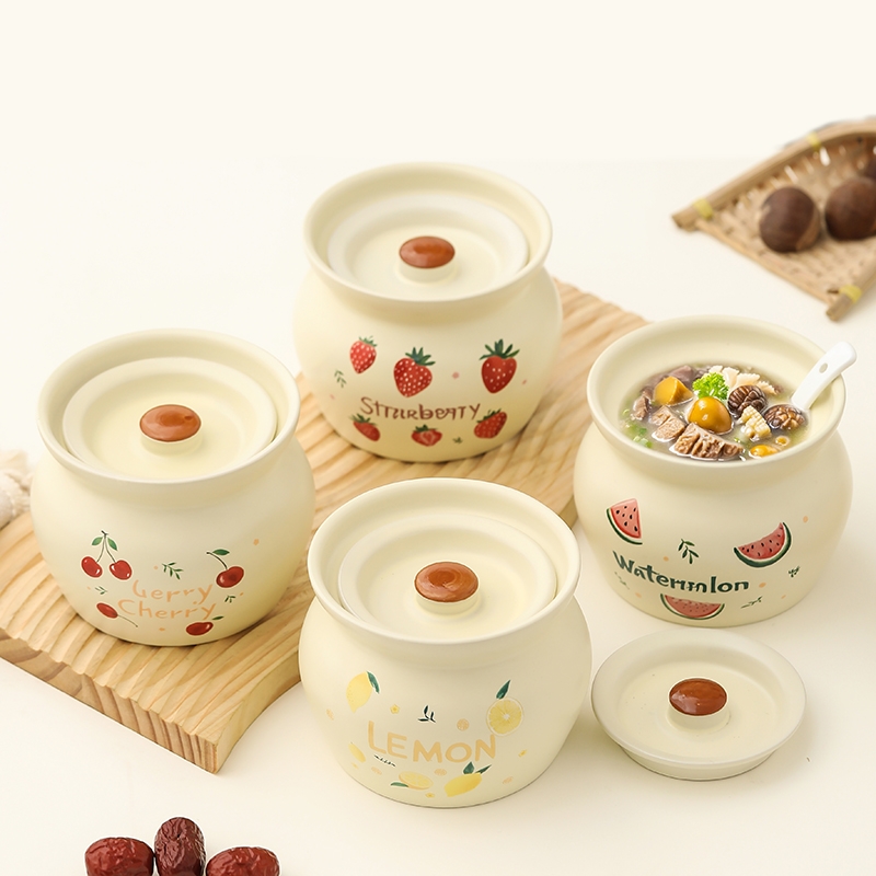 瓦罐煨汤江西沙县小吃朱雀汤炖罐家用炖盅陶瓷带盖隔水一人蒸蛋盅