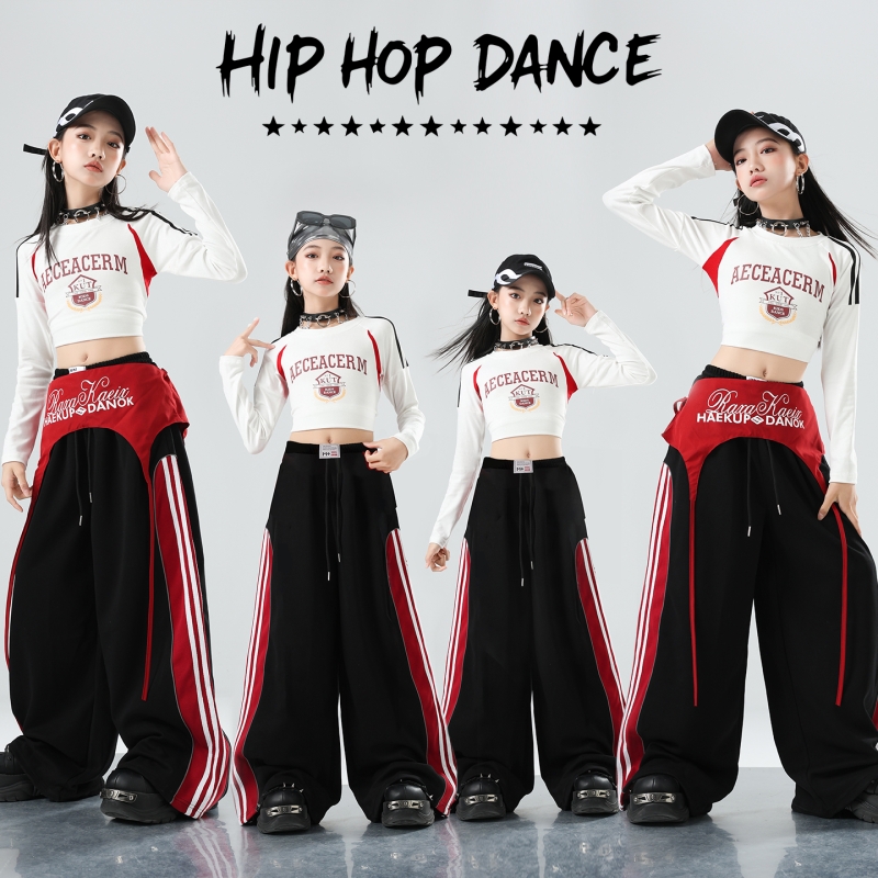 爵士舞服装女童潮酷时髦儿童jazz女孩街舞裤子少儿爵士舞表演出服