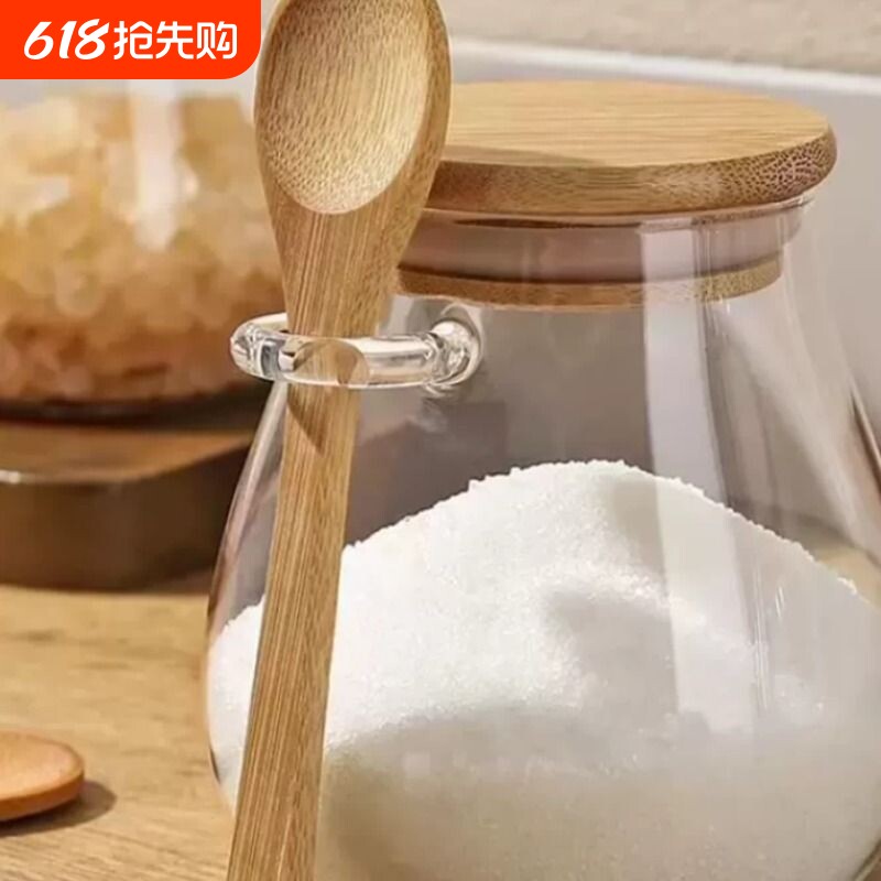 糖罐五谷杂粮家用储存罐食品级咖啡豆保存罐高硼硅玻璃密封储物罐