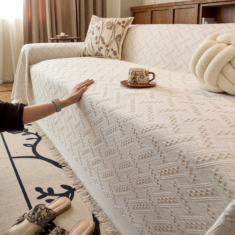 T格棉纱沙发盖布四季通用沙发套罩新款多功能沙发全盖加厚沙发巾