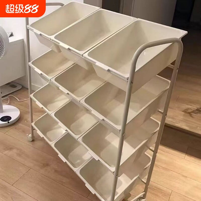 儿童多层玩具收纳架大容量家用置物架简易分类宝宝落地储物整理箱