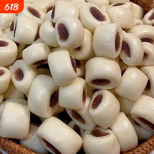 宝星龙牛奶豆沙小馒头头宝宝儿童营养早餐半成品手工懒人面食速冻