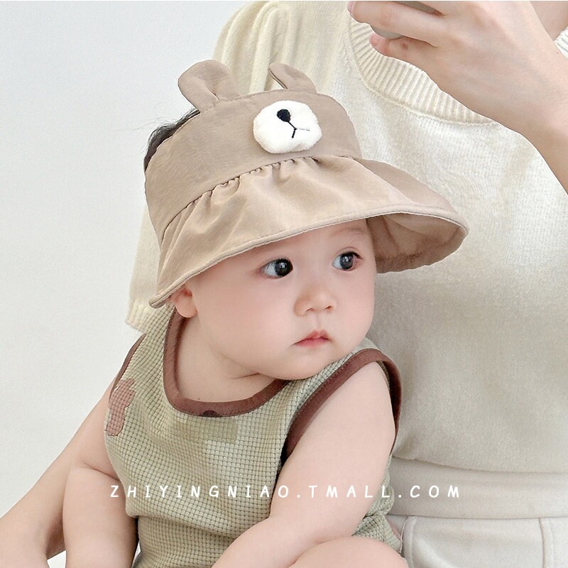 婴儿帽子夏季防晒帽小月图片