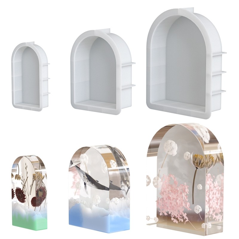 水晶滴胶diy压泥板摆台手工硅胶模具云朵椭圆正方长方形吊坠拱门