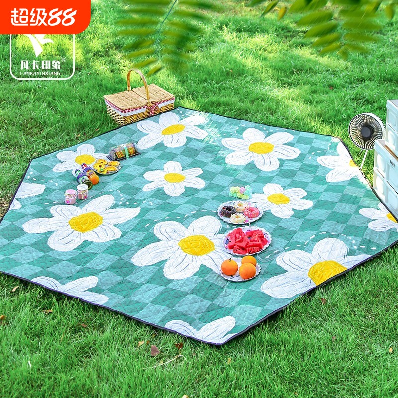 六角超声波野餐垫户外露营春游野外地垫隔凉加厚便携野餐布防潮垫 - 淘宝联盟商品