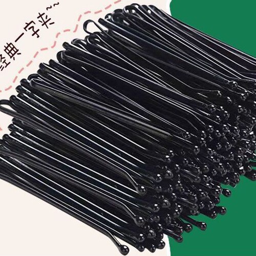 黑色发夹盘发一字夹化妆师加粗发夹丸子头u型固定黑夹子多规格