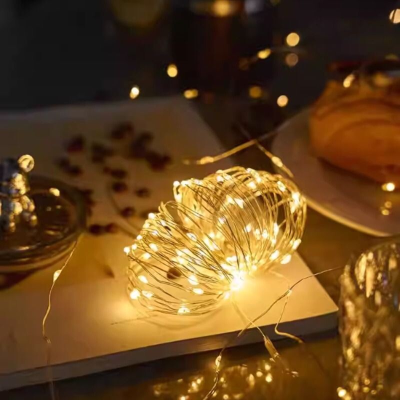 led电池小彩灯氛围灯条闪灯串灯珠新年装饰满天星星灯带生日彩色