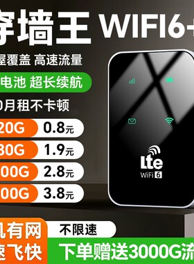智能wifi移动无线wifl6便携式免插卡2026新款路由器全国通用流量高速随身网络信号