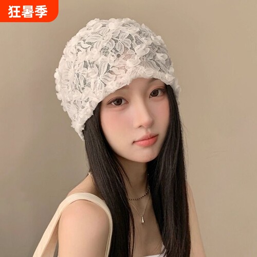 蕾丝镂空堆堆帽子女夏季遮阳帽