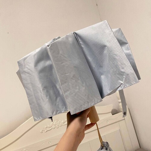 天堂伞3fter 兰烟予格子适合四季治愈系雨伞全自动女晴雨两用防晒