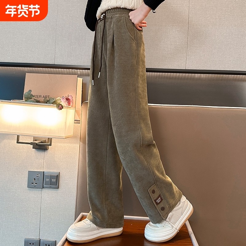 女童裤子加绒秋冬2025新款儿童加厚一体绒休闲长裤女孩冬季阔腿裤,童装/婴儿装/亲子装,裤子,淘宝优惠券,粉丝福利购,淘宝优惠卷