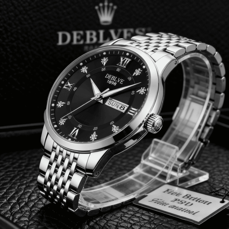 老人手表男士中老年人女士机械大数字对表夫妻爸爸妈妈款防水石英