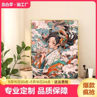 diy数字油画定制填充人物照片油彩画手工礼物手绘填色丙烯画画画