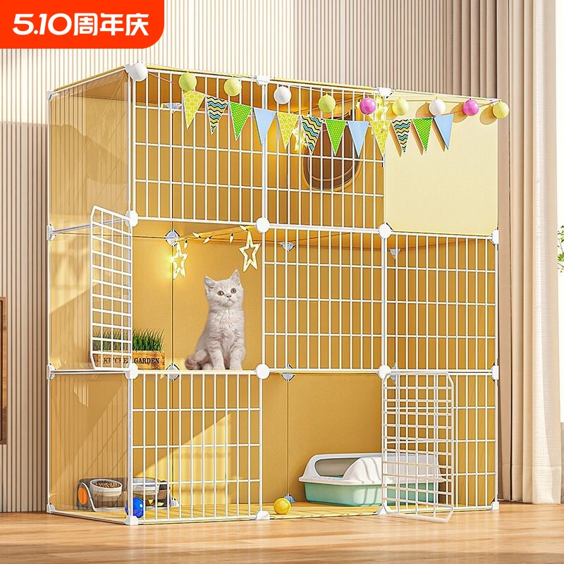 猫笼子猫屋室内猫咪笼子超大自由空间三室一厅猫舍三层猫别墅豪华