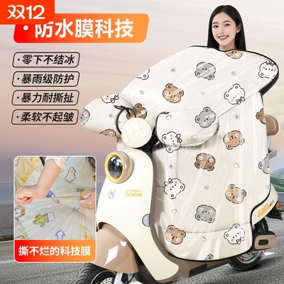 电动车双面防水挡风被冬季加绒加厚新型2025新款四季通用摩托车罩