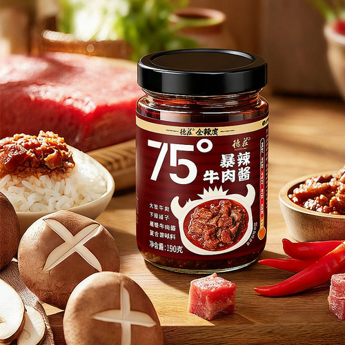 德庄牛肉酱爆辣拌饭拌面辣椒酱