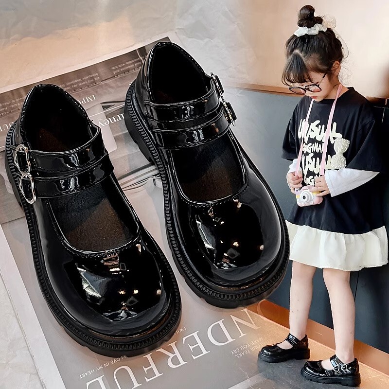 女童皮鞋2026春秋新款儿童演出鞋黑色舞蹈鞋公主鞋中大童女童鞋子